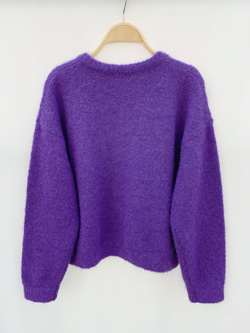 Paars vest met knopen – Stijlvolle en verfijnde uitstraling voor elke look.