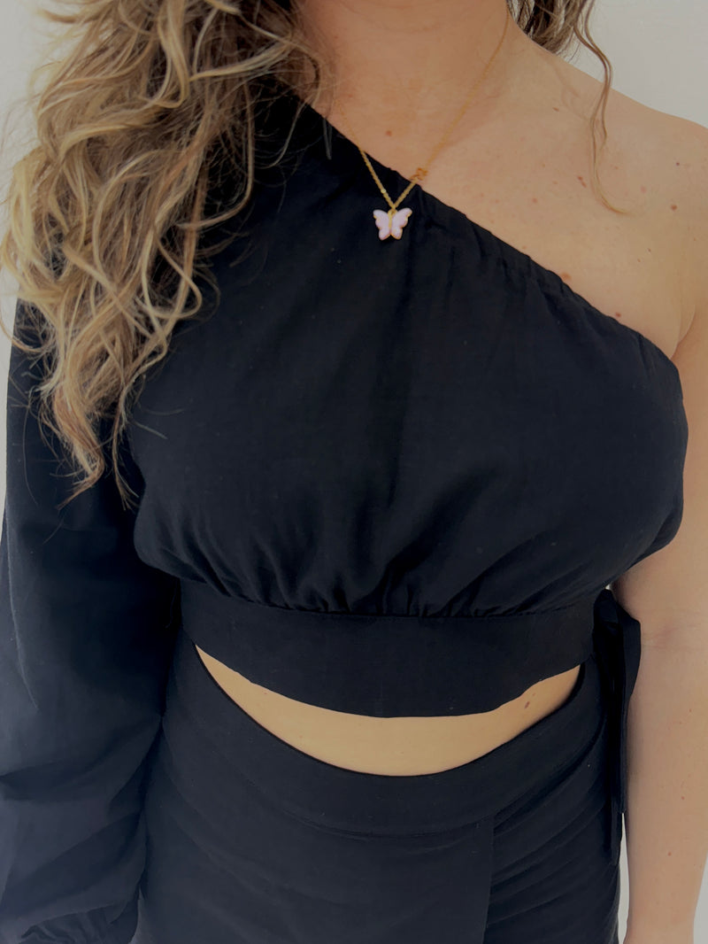 Top Luna zwart