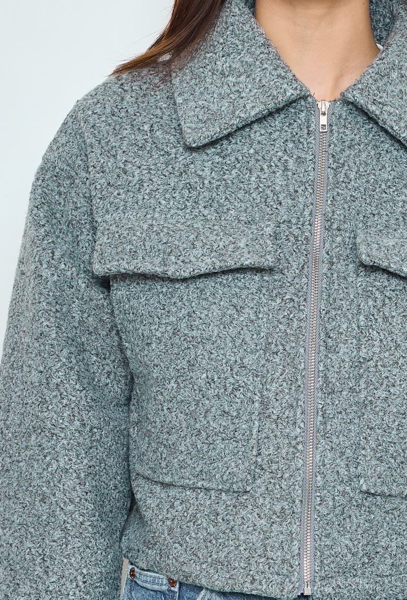 Korte grijze jas – Gemaakt van duurzaam materiaal voor ultiem comfort