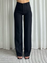 Zwarte kreukvrije pantalon – Made in Italy, stijlvol en comfortabel